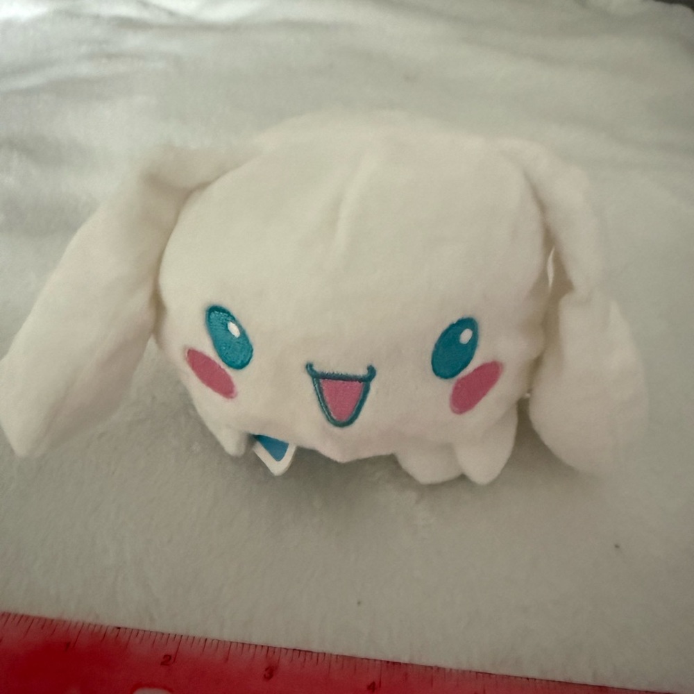 Cinnamoroll reversible White Plush Toy with Pink and Blue Accents